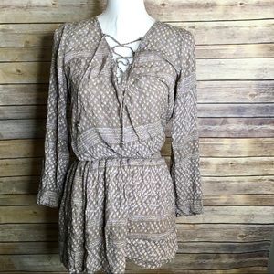 Lovestitch Lace Up Front Mini Dress